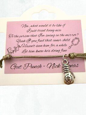 Nick Jonas - Gut Punch Song Lyric Bracelet.